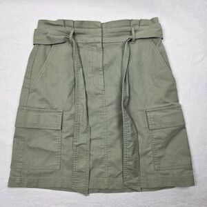 LOFT Womens Size 6 Green Cargo Skirt Belted